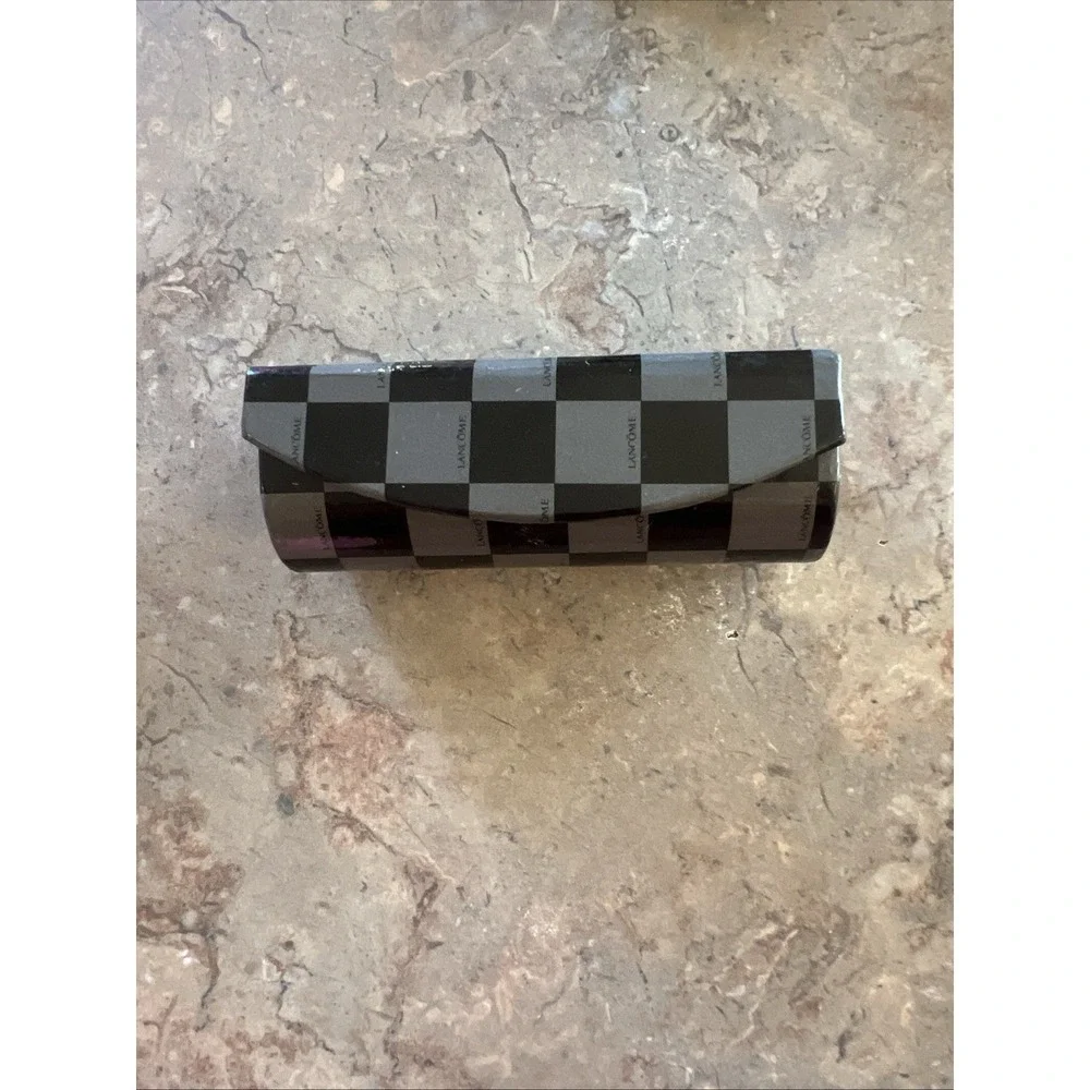 Vintage Lancome Gray Black  Lipstick Case with Mirror
